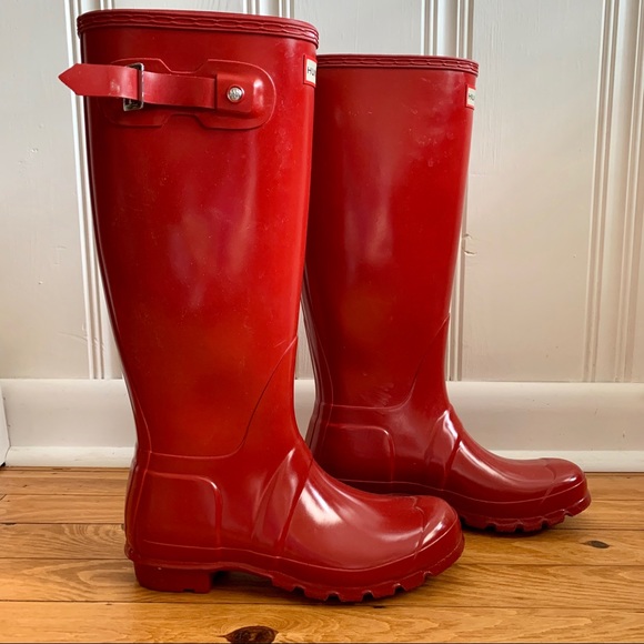 Hunter Original Tall Gloss Rain Boots - Picture 3 of 8
